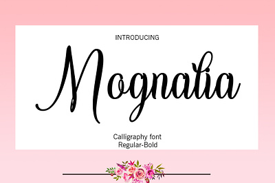 Mognalia Script calligraphy font font hanwritten lovely font sript typography