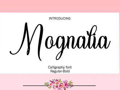 Mognalia Script calligraphy font font hanwritten lovely font sript typography