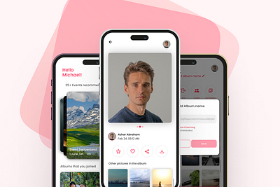 A gallery App to share Albums and Photos with other users design figma product design ui user experiece user interface design
