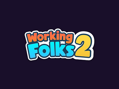 Working Folks 2 - Game Logo cartoon game logo