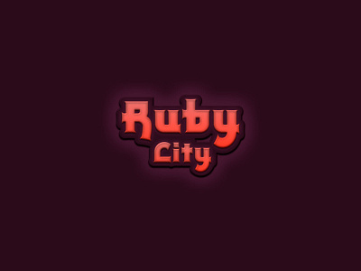 Ruby City - Game Logo cartoon game logo