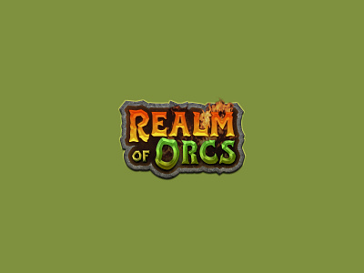 Realm of Orcs - Game Logo cartoon game logo