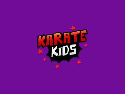 Karate Kids - Game Logo cartoon game logo