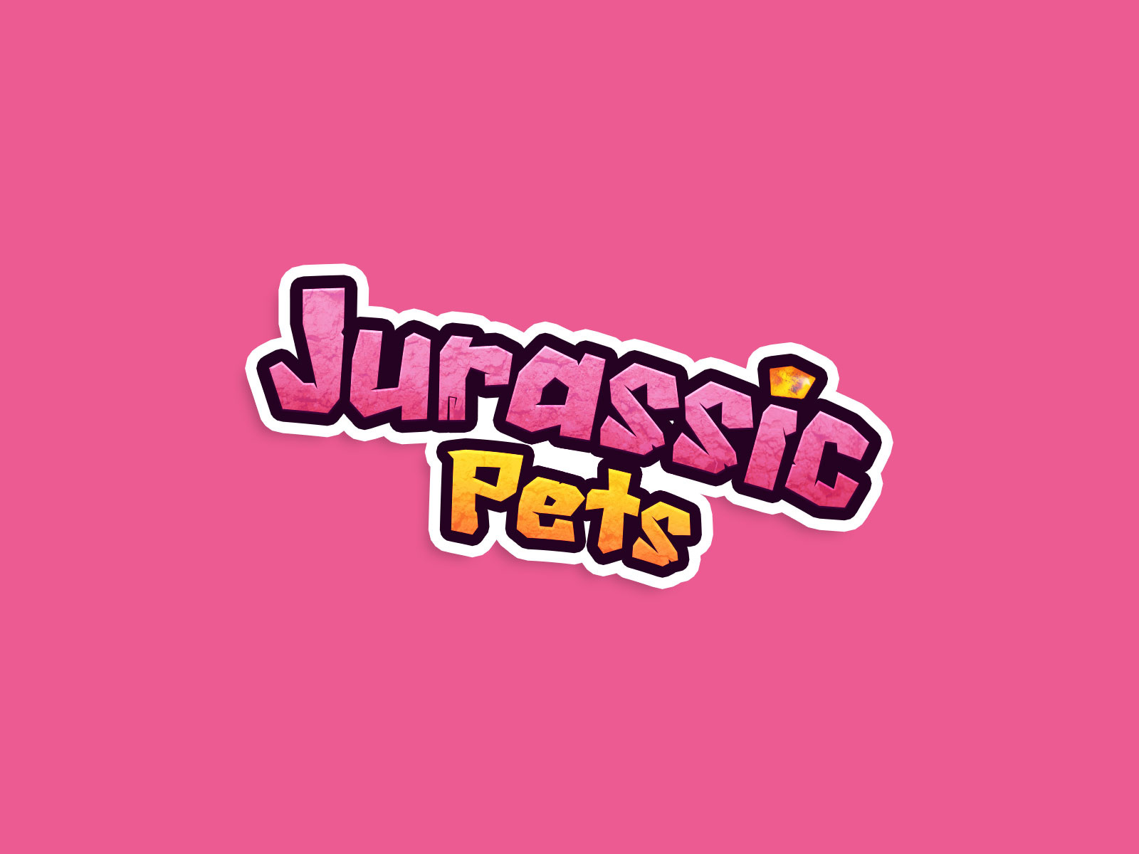 Jurassic Pets - Game Logo cartoon game logo