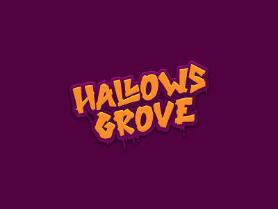 Hallows Grove - Game Logo cartoon game logo