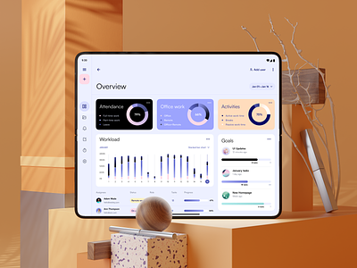 Product Manager Dashboard Concept 3d 3d art dashboard design foldable graphic design interface landscape view management tool manager product design product management project management tablet task manager ui user experience user interface ux ux design