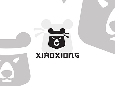 XiaoXiong Bear Logo Concept branding clean design flat graphic design illustration logo minimal vector