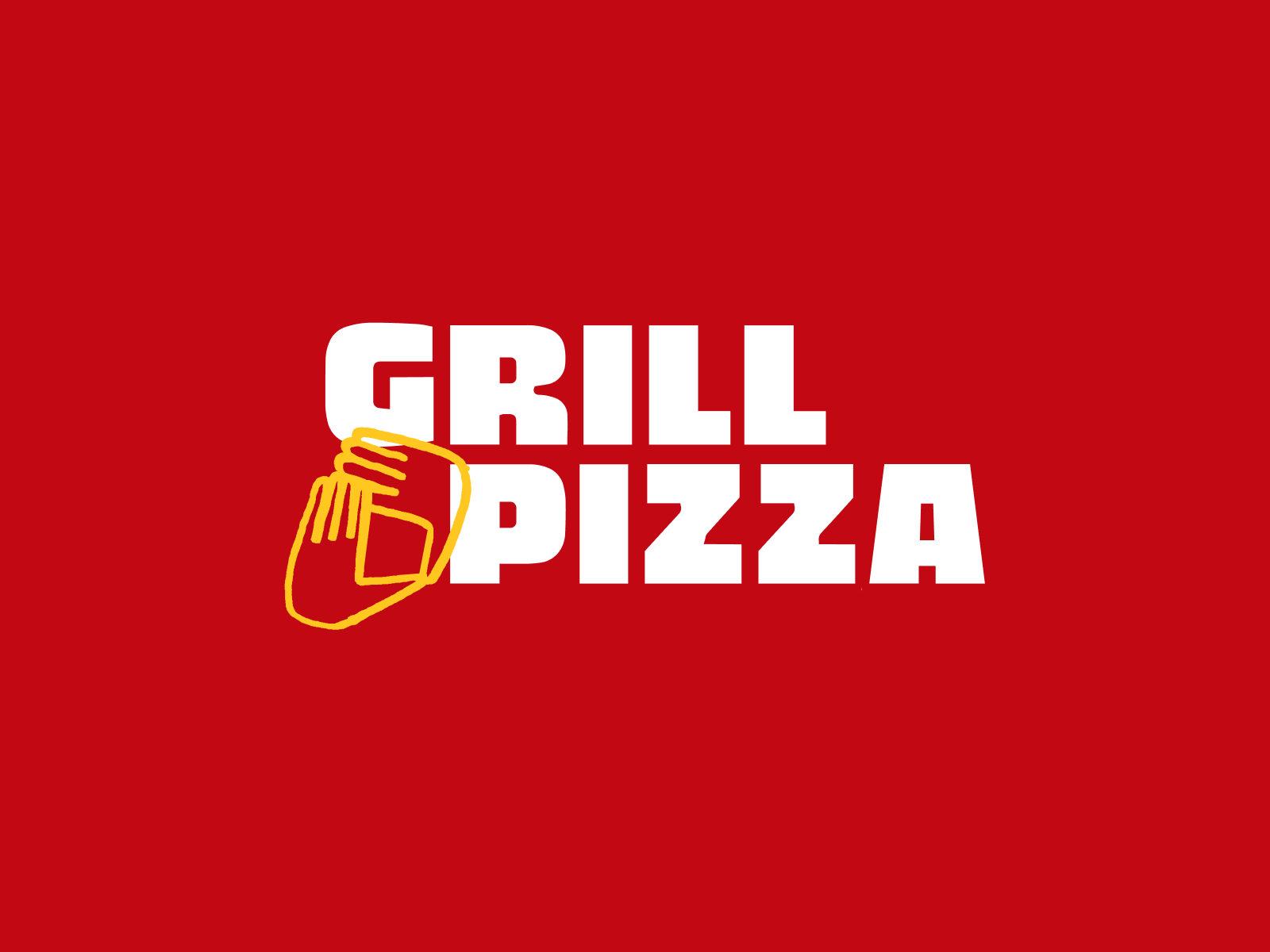 LOGO/BRAND IDENTITY FOR GRILL PIZZA abstract adobe bold brand design brand identity branding branding design design graphic design grill hand logo illustration logo logo design minimal motion graphics pizza pizza logo playful typography
