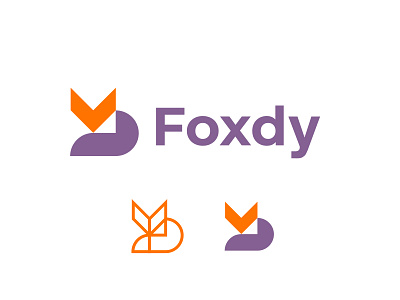 Foxdy Logo animal book d design doc forest fox identity letter logo pet red