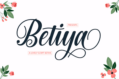 Script Betiya calligraphy calligraphy font font hanwritten lovely font script typografi