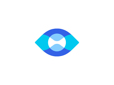 Futurescope (Eye + Portal) 3d app brand branding eye fold future gradient illustration intuition logo logodesign mystic overlap portal tech transparency