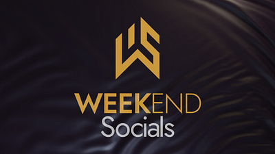 Weekend Socials Brand identity branding graphic design illustration logo typography ui ux vector