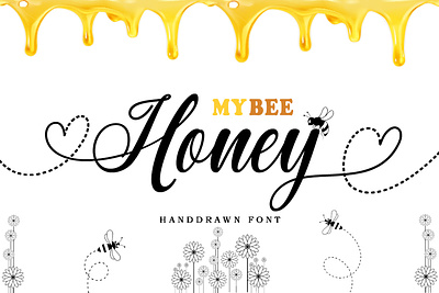 Hanwritten - My Bee Honey calligraphy font hanwritten lovely font scipt