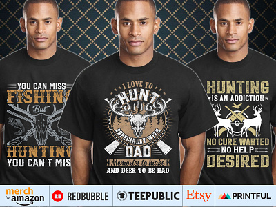 Hunting T-Shirt Design branding creative custom shirt design design graphic design how to design a shirt how to design using canva illustration merch by amazon merch design photoshop tshirt t t shirt t shirt design t shirt design ideas t shirt design ideas t shirt design software t shirt design tutorial tshirt design vector