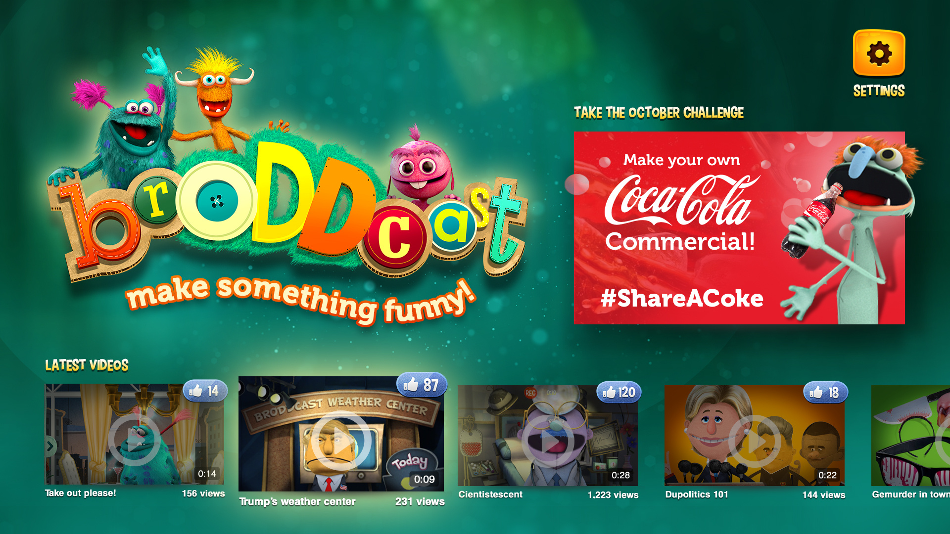 brOODcast for Apple TV apple tv branding design game interaction design ui ux