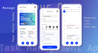 Task Management App app design graphic design typography ui ux