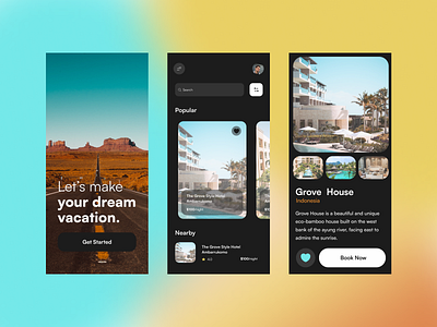 Hotel Booking App booknow checkout darkmode figma hotel hotelbooking uidesign uiux