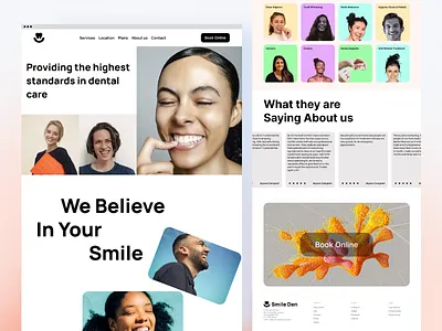 Smile Den Care - Dental Care Website Design care clinic dental dentist dentistry design doctor health healthcare implants landingpage medical medicine orthodontics services teeth ui ux webdesign website