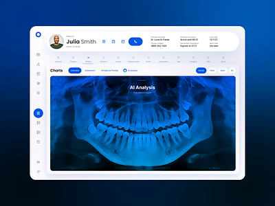 Dental Xray AI Help Interface Design ai analysis analytics animation dashboard data database dental design health infographic interface management patient radiology saas ui ui trends ux visualization x ray