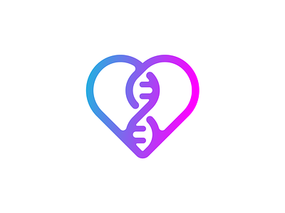 SMA Azerbaijan brand disease dna heart hospital illustration logo logotype mark medical public symbol union