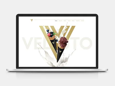 Velluto Gelato Website design landing page website
