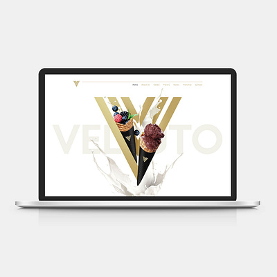 Velluto Gelato Website design landing page website