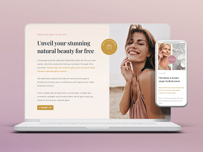 aOra Landing Page beauty design graphic design landing page skincare ui ux ui website