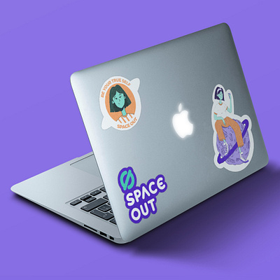 Stickers illustration design for brand on an Mac branding design graphic design illustration logo