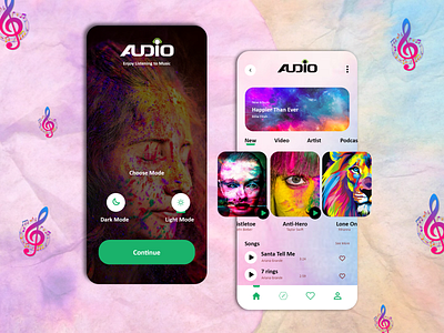 Audio streaming App Design| Stream your favorite sounds anywhere app design graphic design ui ux