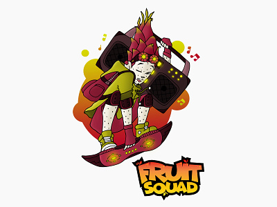Fruit Squad - Draggo caricature concept art digital painting drawing graphic design illustration illustrator photoshop