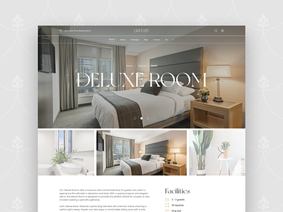 Hotel Room Detail Website UI booking business design exploration holiday hotel hotel booking hotel facilities hotel room hotel ui hotel website latest website design room detail staycation travel traveling ui design ui ux ui ux design website design website ui