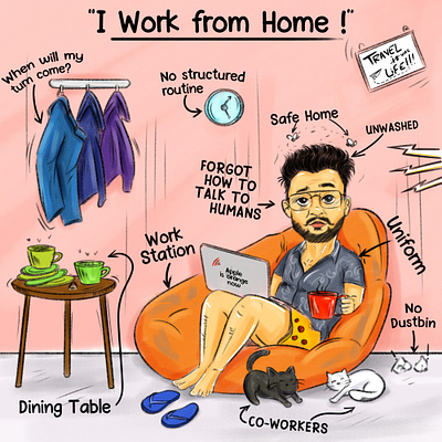 Office Meme | Cartoon | Caricature | Work From Home | Pixalane actor art branding caricature design graphic design illustration logo ui vector
