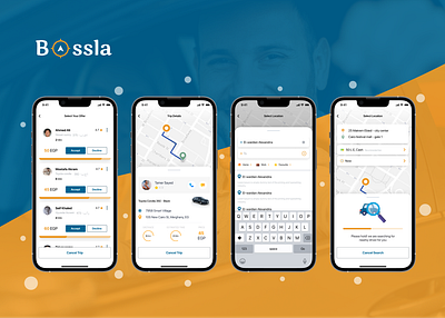 Bossla Mobile App graphic design ui