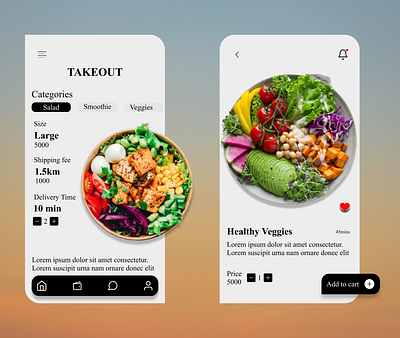 Food app design design graphic design ui