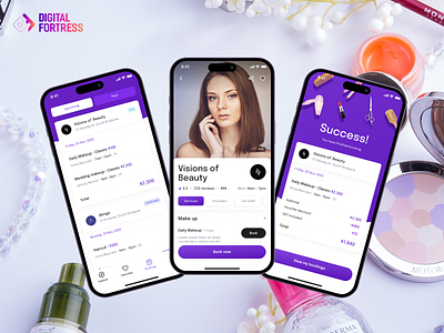 Beauty app - Mobile app for beauty service market app detail beauty app beauty service booking dashboard digitalfortress makeup makeup model mobileapplication model ui ux