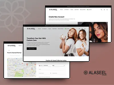Alaseel Cosmotics Website graphic design ui