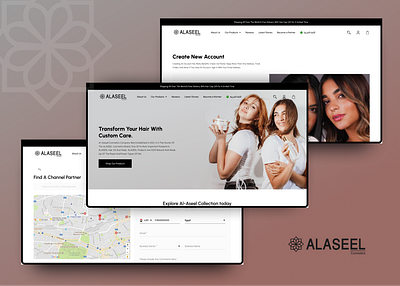 Alaseel Cosmotics Website graphic design ui