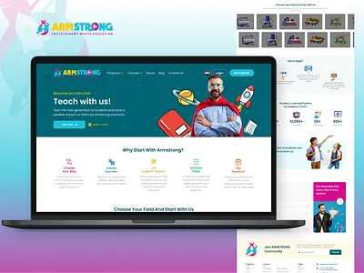 Arm Strong Website graphic design ui