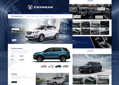 Changan Auto Website graphic design ui