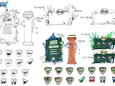 UI Design for a mobile game called: Pupupupurify! 2d design game graphic design illustration logo mobile game ui visual development