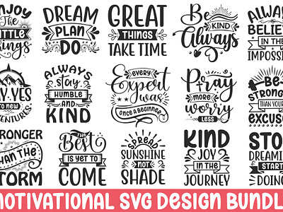 Motivational Svg Design Bundle
