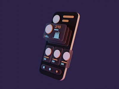 Phone 3d blender design graphic design illustration