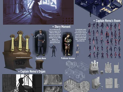 Formal Portfolio As An Visual Development Artist 2d animation character design color script design digital art environment design game graphic design illustration mobile game portfolio procreate prop design ui visual development