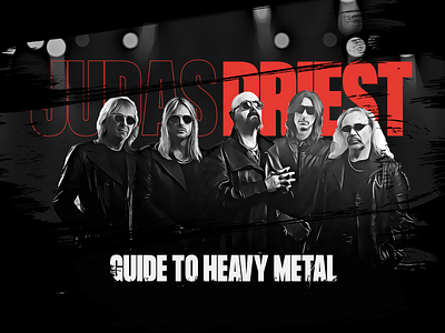 Judas Priest's Guide to Heavy Metal after effects animation heavy metal image effects music ui web gl webgl website