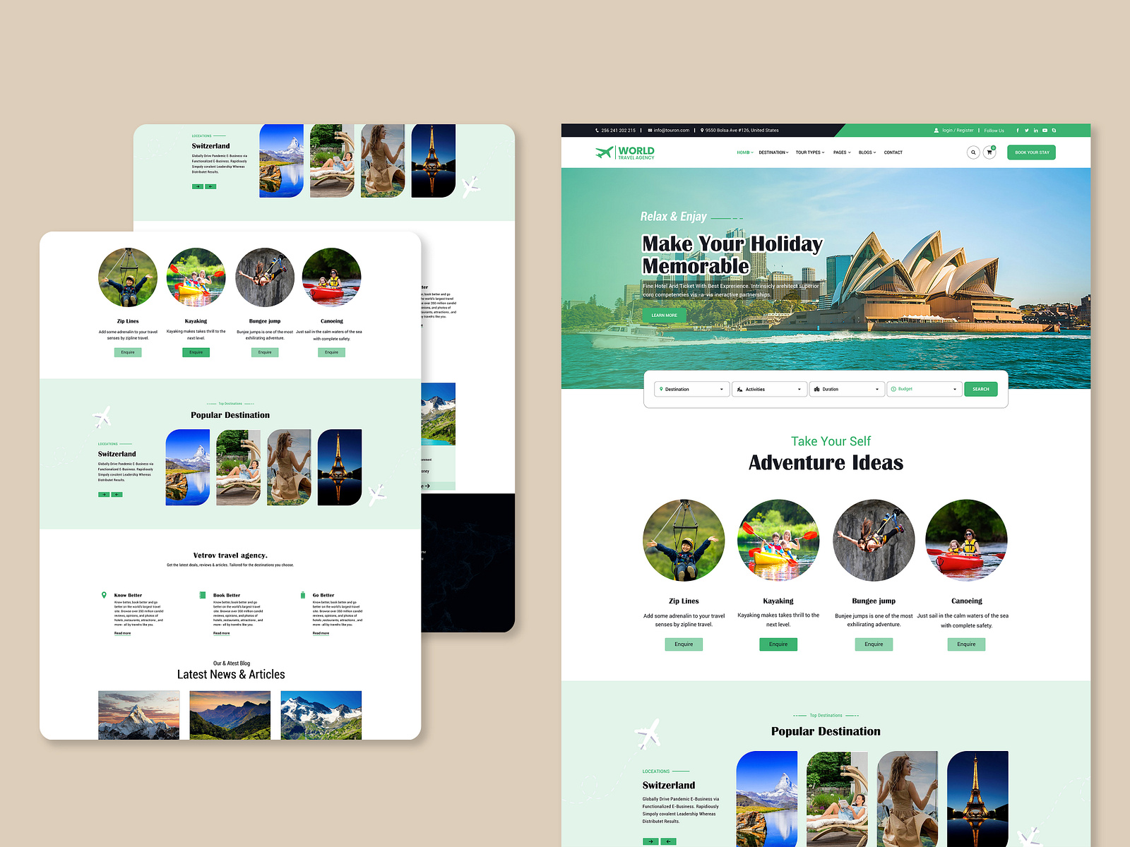 Travel UI/UX Landing page design by webgive on Dribbble