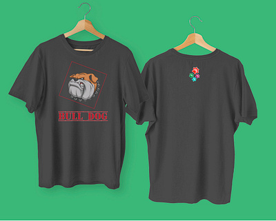 BULLDOG graphic design t shirt