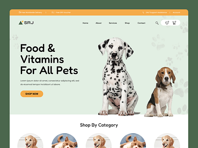 Dog website design design graphic design mockup website