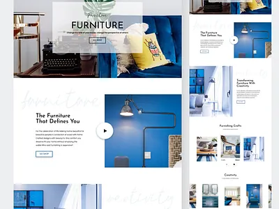 E-commerce Website UI business design ecommerce furniture landing page minimal online store popular shot shopify ui uidesign website