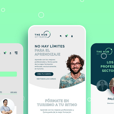 The Hub. Travel - Website and e-learning platform design e learning platform ui ux website