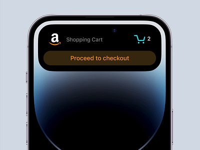 Dynamic Island Concept - Amazon Shopping Cart animation app ecommerce ios microintereaction mobile